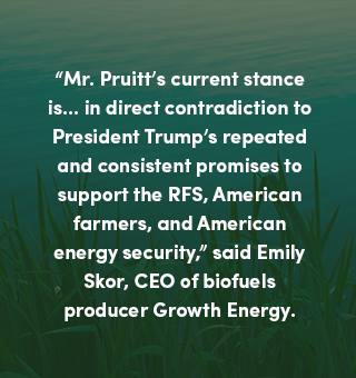 EPA chief riles ethanol advocates with call for biofuels policy reform