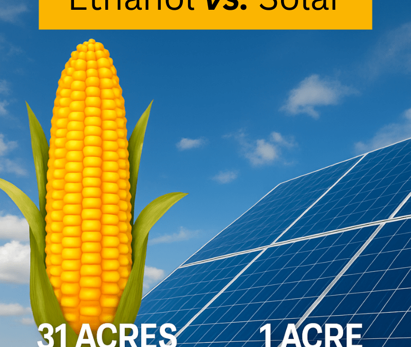 Ethanol corn uses farmland area the size of New York — could solar do it better?